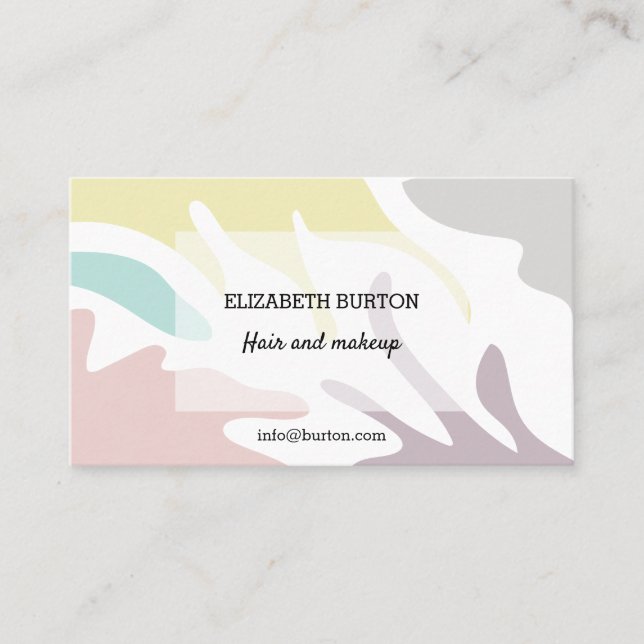 Business card with modern background. (Front)