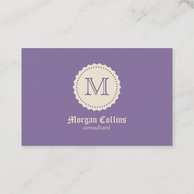 Business card with monogram and seal (Back)