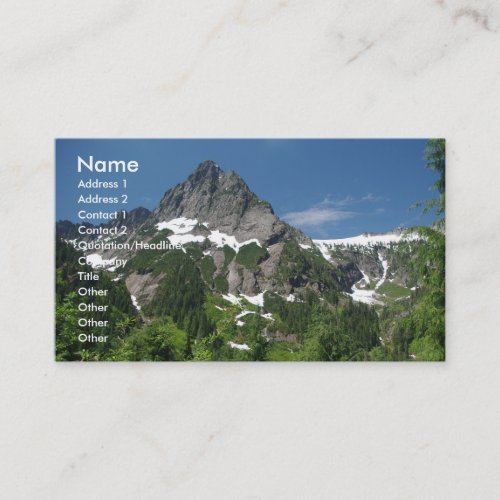 Business card with mountain background