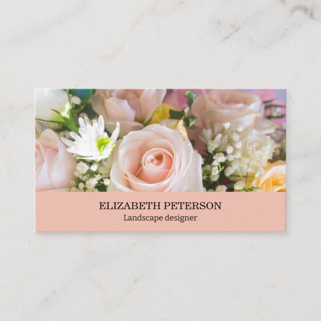 Business card with nature background. (Front)