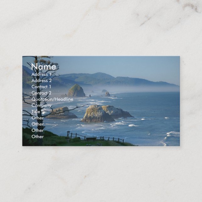 Business card with ocean background (Front)