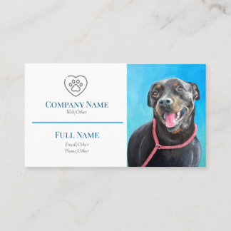 Business Card with painting of flowers