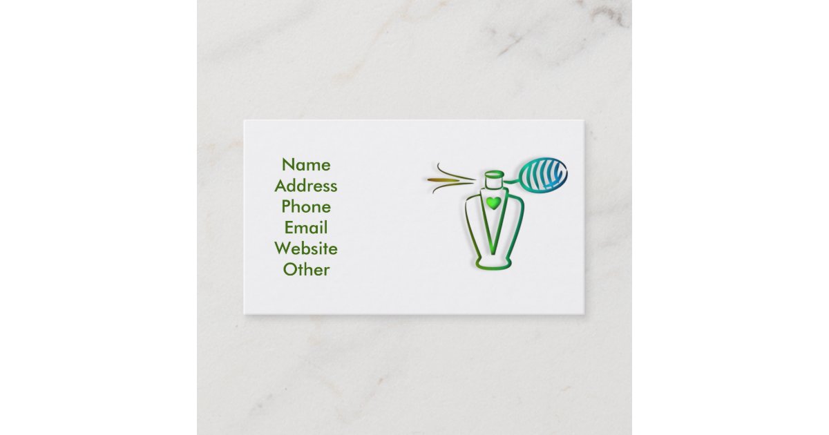 Business Card with Perfume Zazzle