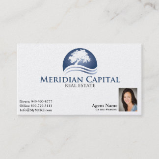 Business Card with Photo on Bottom Right- Pearl