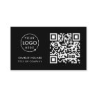 Business Card with QR Code | Black Modern Design