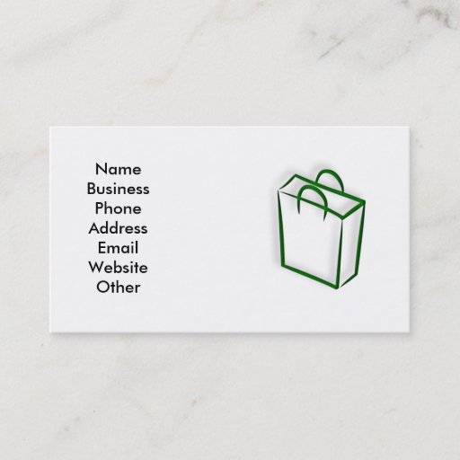 Customizable Business Card with Shopping Bag
