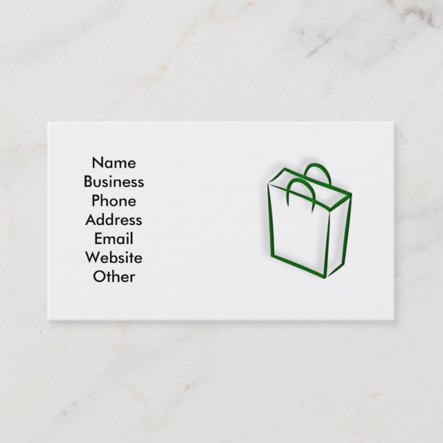 Business Card with Shopping Bag (Front)