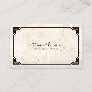 Business Card with vintage frame