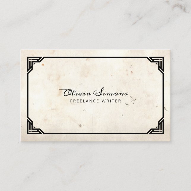 Business Card with vintage frame (Front)