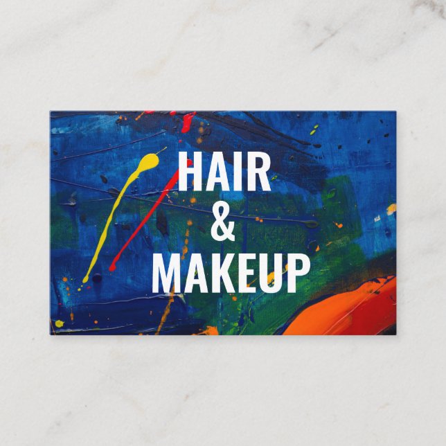 Business card with watercolor background (Front)