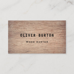 Business card with wood texture.