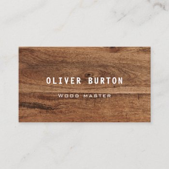 Business Card With Wood Texture. by Sweet_paper at Zazzle