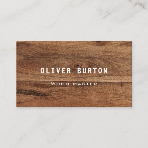 Business card with wood texture