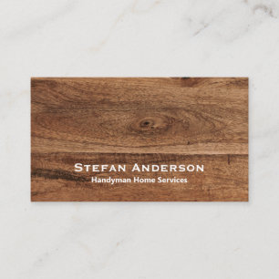 Business card with wooden texture