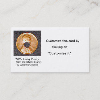 Business card/WW2 Lucky Penny Business Card