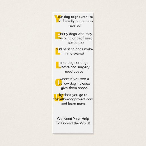 Customizable Business Card "Yellow"