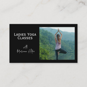 Business Card, Yoga Classes photo customizable Business Card