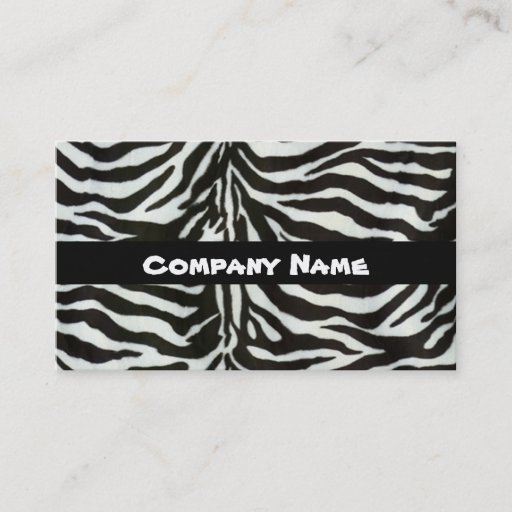 Customizable Business Card Zebra