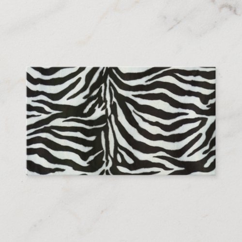 Business Card Zebra Print