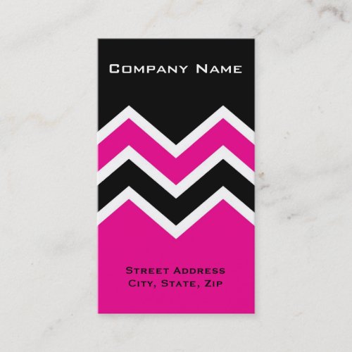Business Card Zig Zag Chevron Pattern