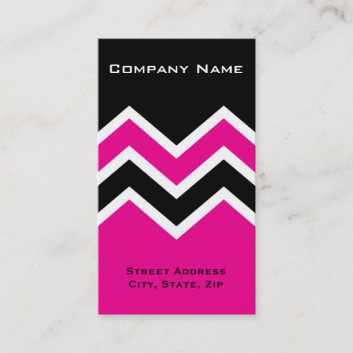 Customizable Business Card Zig Zag Chevron Pattern