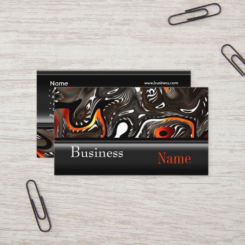 Business Card Zizzago Africa Abstract Orange