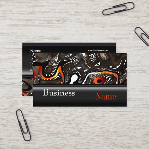 Customizable Business Card Zizzago Africa Abstract Orange
