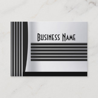 Business Card Zizzago Black Silver Art Deco