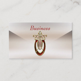 Business Card Zizzago Cream Silk Art Nouveau