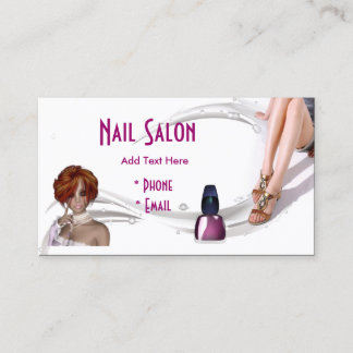 Business Card Zizzago Pink Nail Salon