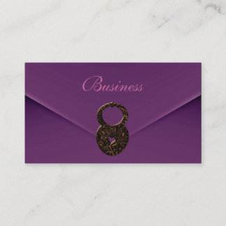 Business Card Zizzago Purple Velvet Envelope