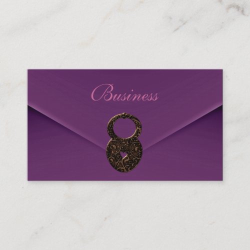 Business Card Zizzago Purple Velvet Envelope
