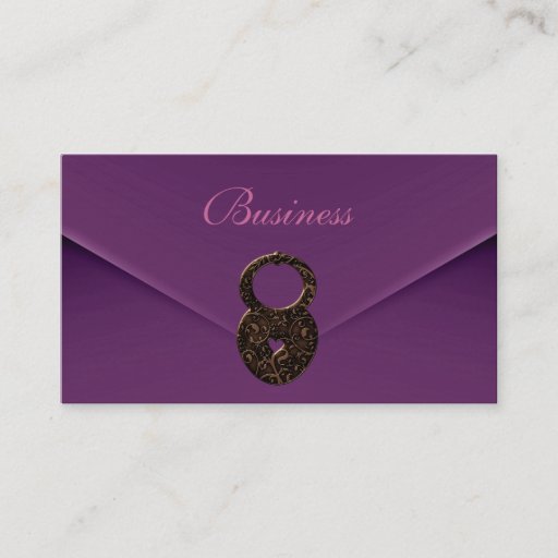 Customizable Business Card Zizzago Purple Velvet Envelope