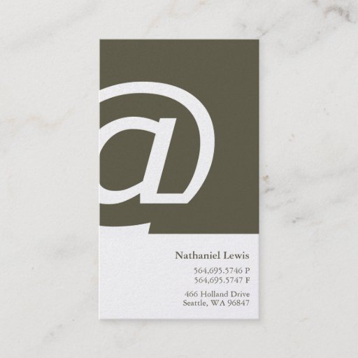 Customizable @ Business Cards