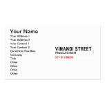 VINANDI STREET  Business Cards