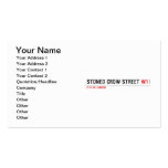 stoned crow Street  Business Cards