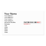 PAXTON ROAD END  Business Cards