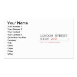 LONDON STREET SIGN  Business Cards