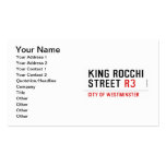 king Rocchi Street  Business Cards