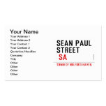 Sean paul STREET   Business Cards