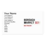 Borough Market  Business Cards