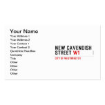 New Cavendish  Street  Business Cards