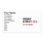 Friday  street  Business Cards