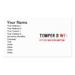 TEMPER D  Business Cards