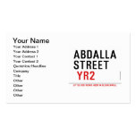 Abdalla  street   Business Cards