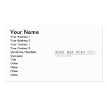bore man road  Business Cards