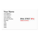 Oval Street  Business Cards