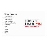 roosevelt statue  Business Cards