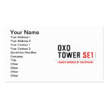 oxo tower  Business Cards