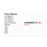 Bermondsey St.  Business Cards